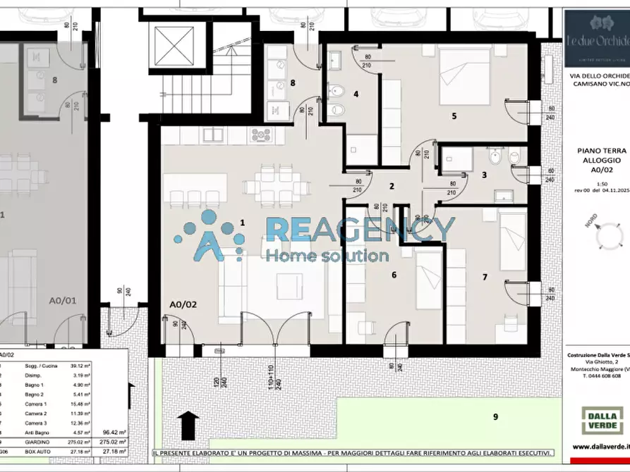 Immagine 7 di Appartamento in vendita  in Via delle Orchidee a Camisano Vicentino