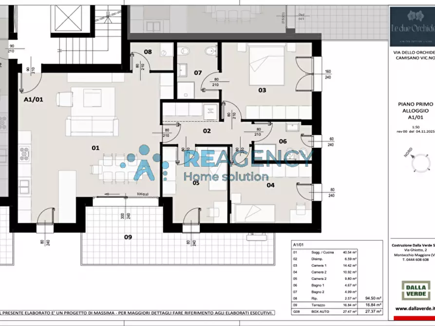 Immagine 9 di Appartamento in vendita  in Via delle Orchidee a Camisano Vicentino