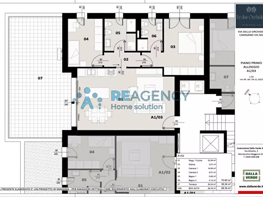 Immagine 9 di Appartamento in vendita  in Via delle Orchidee a Camisano Vicentino