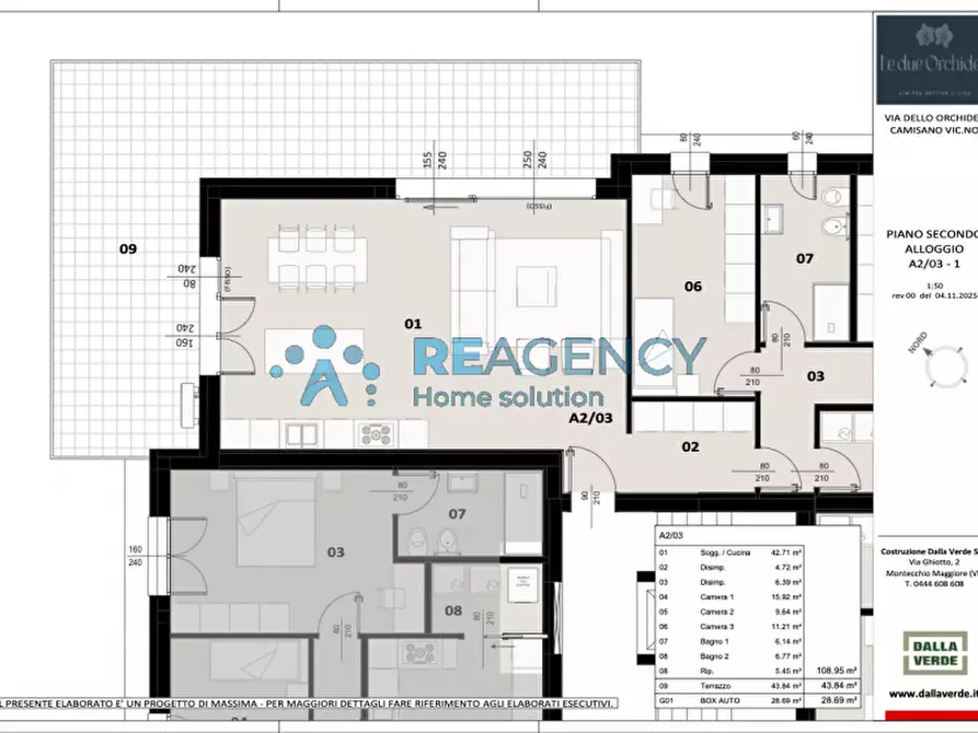 Immagine 8 di Attico in vendita  in Via delle Orchidee a Camisano Vicentino