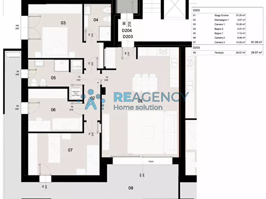 Immagine 14 di Appartamento in affitto  in Via Palladio a Creazzo