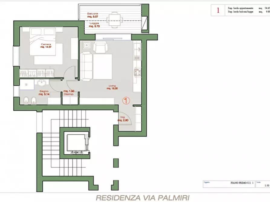 Immagine 7 di Appartamento in vendita  in Via Giovanni Palmiri a Rimini