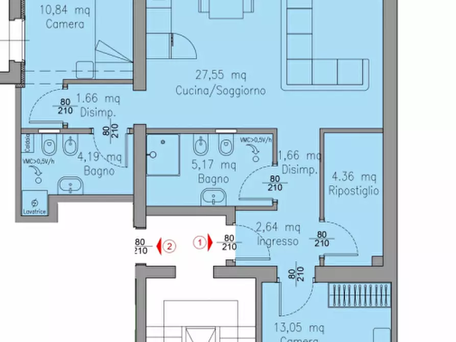 Immagine 16 di Appartamento in vendita  in Via Nino Bixio, 7 a Vicenza