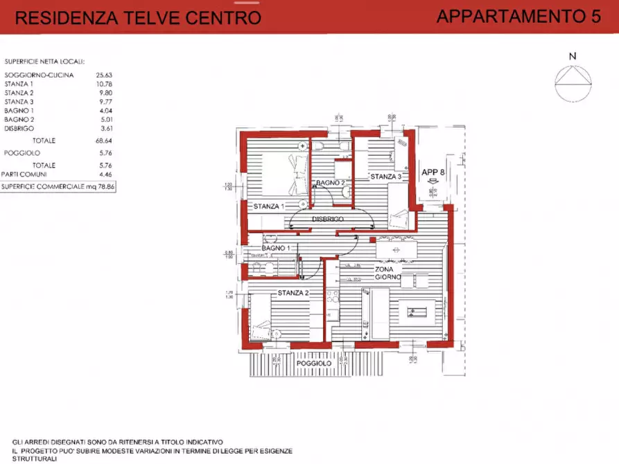 Immagine 2 di Appartamento in vendita  in Via Santa Giustina a Telve