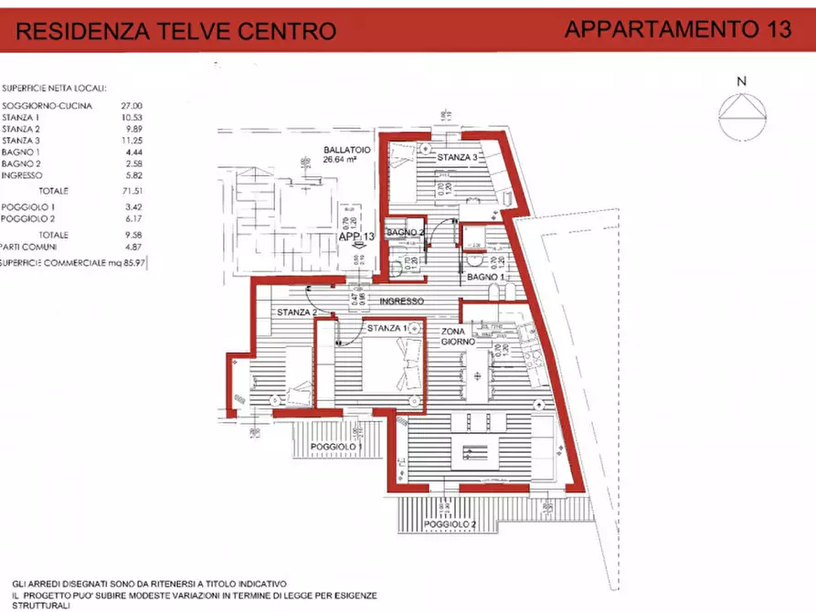 Immagine 11 di Appartamento in vendita  in Via Santa Giustina a Telve