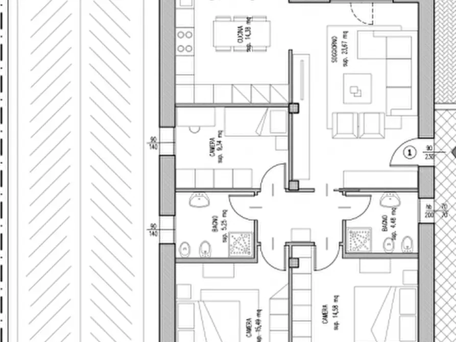 Immagine 10 di Appartamento in vendita  in Via Salvo D'Acquisto a Pescantina