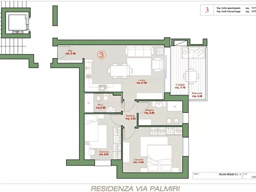 Immagine 6 di Appartamento in vendita  in Via Giovanni Palmiri a Rimini