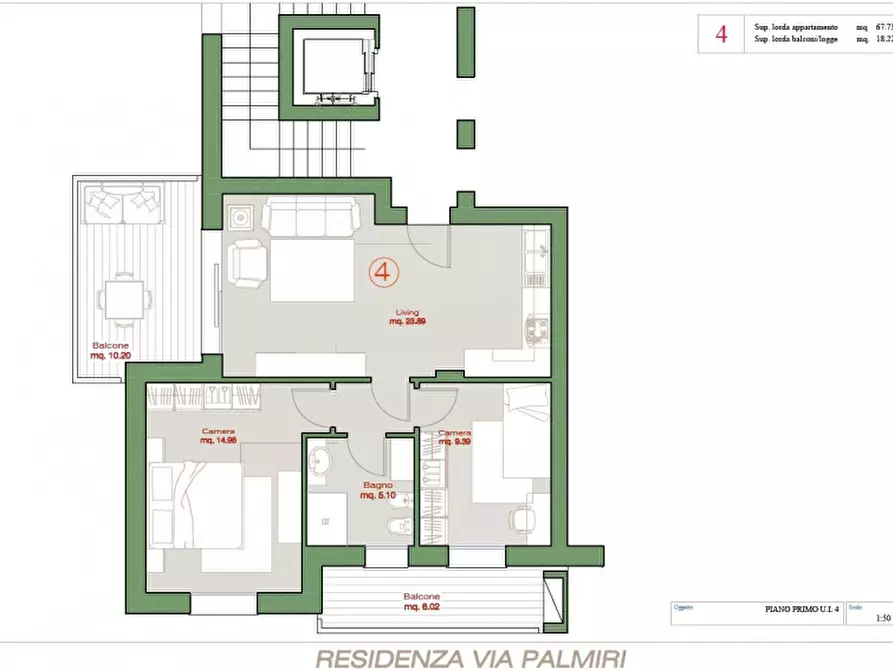 Immagine 7 di Appartamento in vendita  in Via Giovanni Palmiri a Rimini