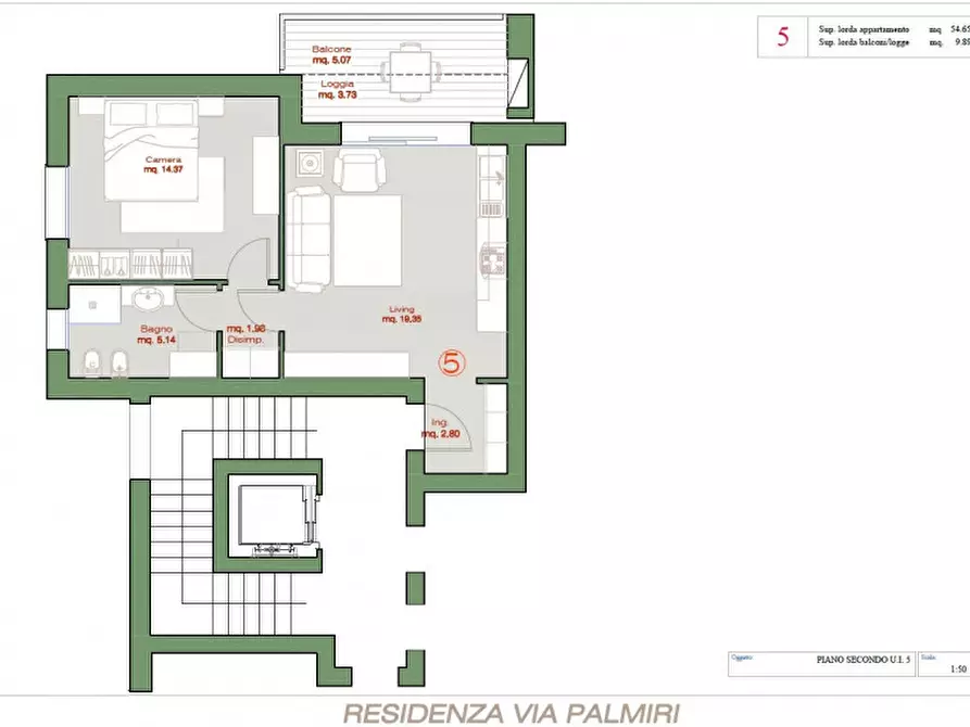Immagine 8 di Appartamento in vendita  in Via Giovanni Palmiri a Rimini