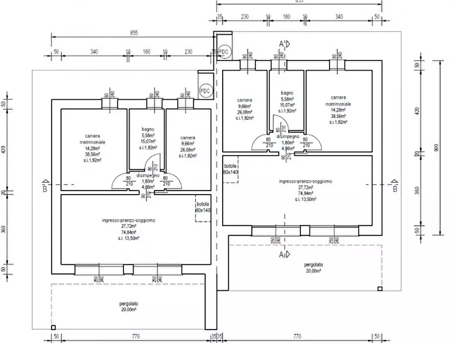Immagine 17 di Casa bifamiliare in vendita  a Spresiano