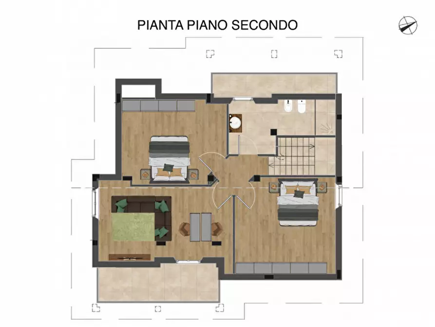 Immagine 2 di Appartamento in vendita  in Strada Stupinigi n.79 a Orbassano