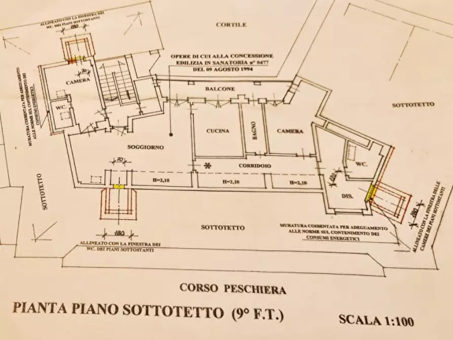 Immagine 26 di Appartamento in vendita  in via osasco 2 a Torino