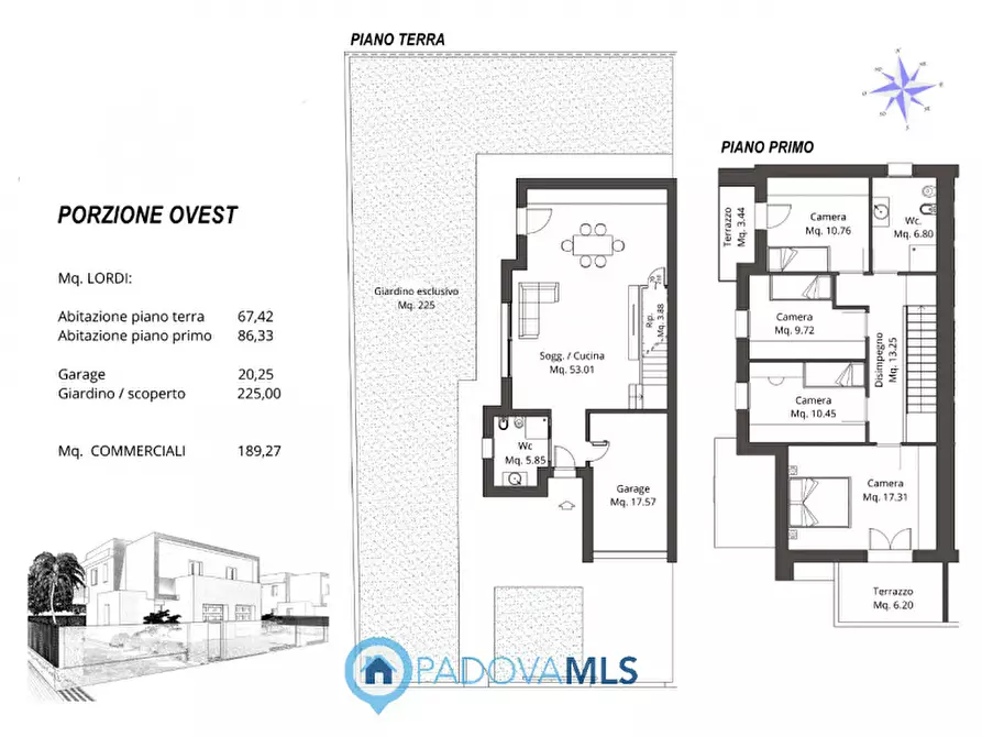 Immagine 3 di Casa bifamiliare in vendita  in Via Alessandro Manzoni a Albignasego