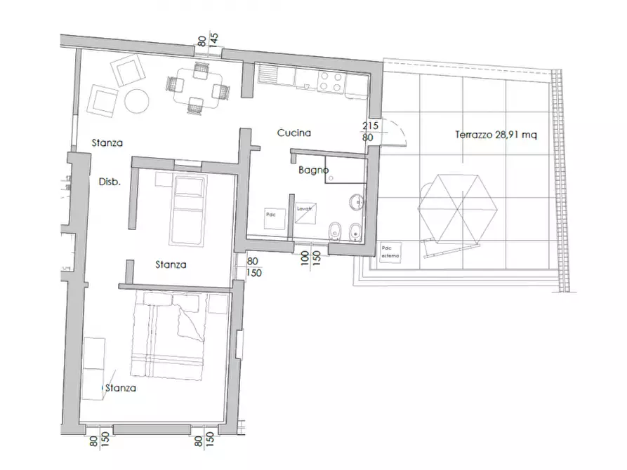Immagine 10 di Appartamento in affitto  in VIA MORARO a Monselice
