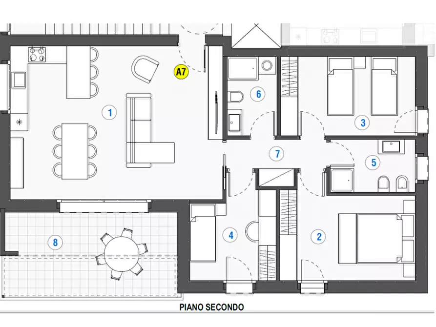 Immagine 10 di Attico in vendita  a Cassola