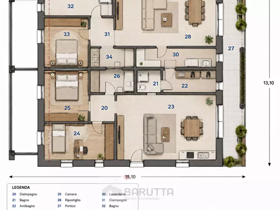 Immagine 9 di Appartamento in vendita  in Via don Luigo Moretto 1 a Camposampiero