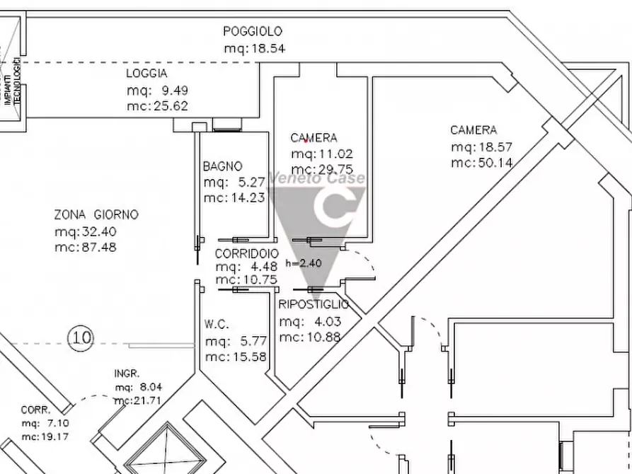 Immagine 1 di Appartamento in vendita  a Camponogara