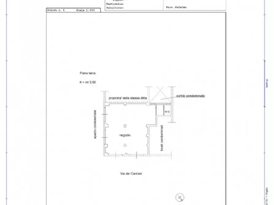 Immagine 15 di Negozio in vendita  in Via dei Cantieri 45 a Palermo