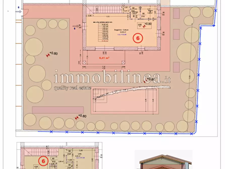 Immagine 11 di Villetta a schiera in vendita  in Via Primo Maggio a Costermano sul Garda