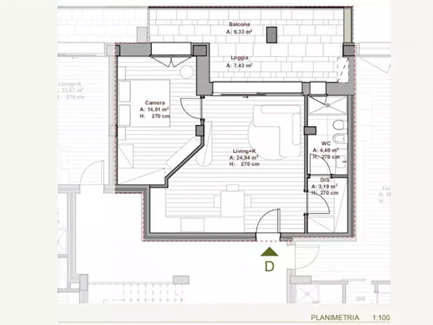 Immagine 14 di Appartamento in vendita  a Cesena