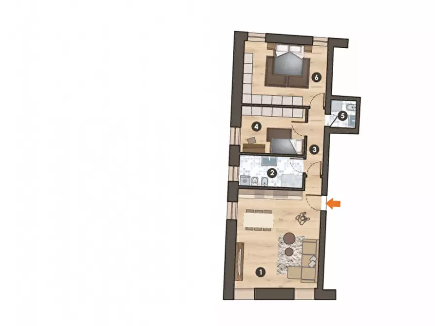 Immagine 10 di Appartamento in vendita  in Via Terme 78 a Battaglia Terme