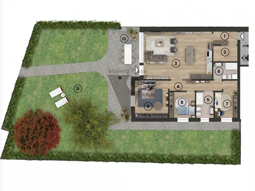 Immagine 1 di Appartamento in vendita  a Camponogara