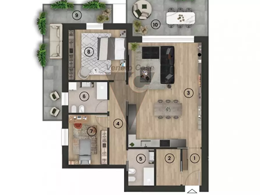 Immagine 1 di Appartamento in vendita  a Camponogara