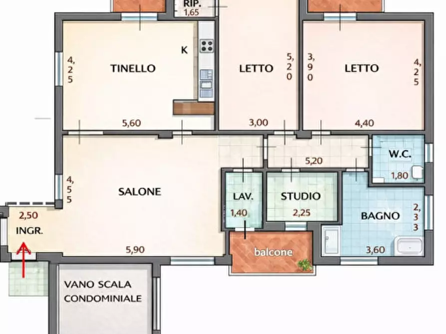 Immagine 46 di Appartamento in vendita  in Via E. A. Mario 3b a Lecce