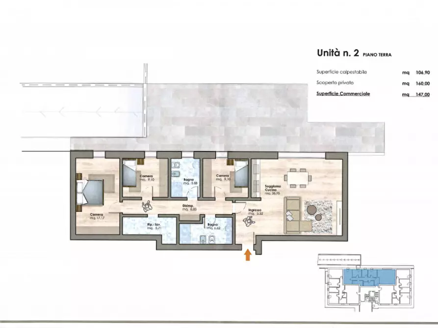 Immagine 7 di Appartamento in vendita  in Via Borgo Padova a Cittadella