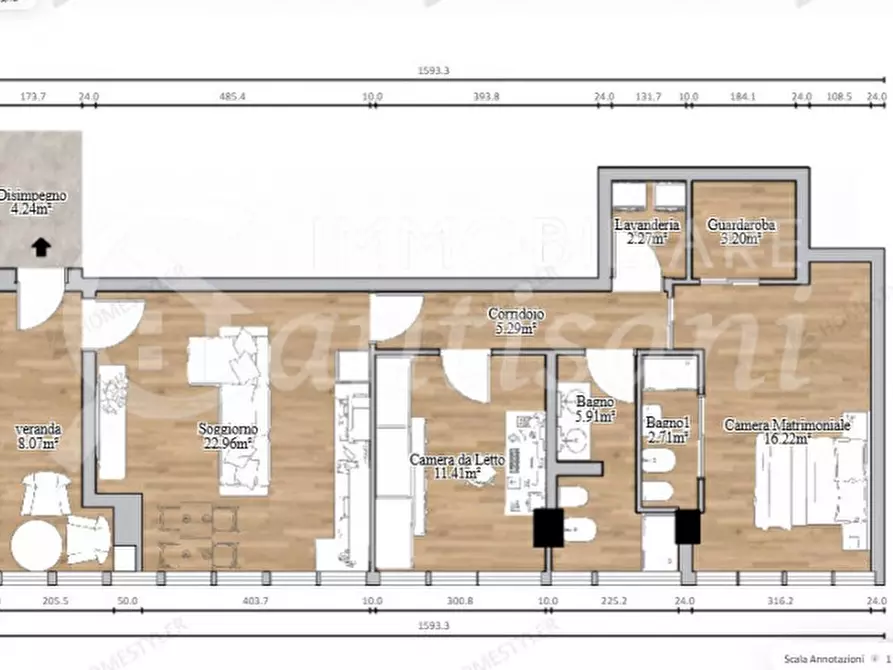 Immagine 2 di Appartamento in vendita  in Via dell'Orcagna a Firenze