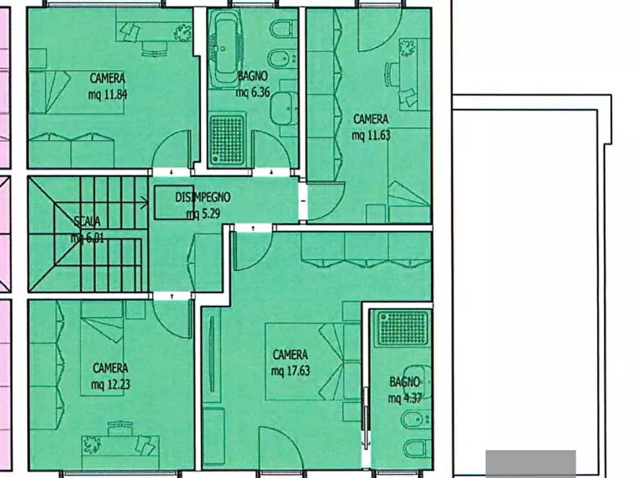 Immagine 14 di Casa bifamiliare in vendita  a Loreggia