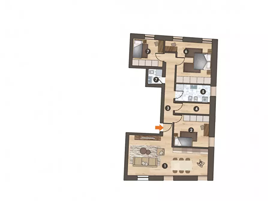 Immagine 2 di Appartamento in vendita  in Via Terme 78 a Battaglia Terme