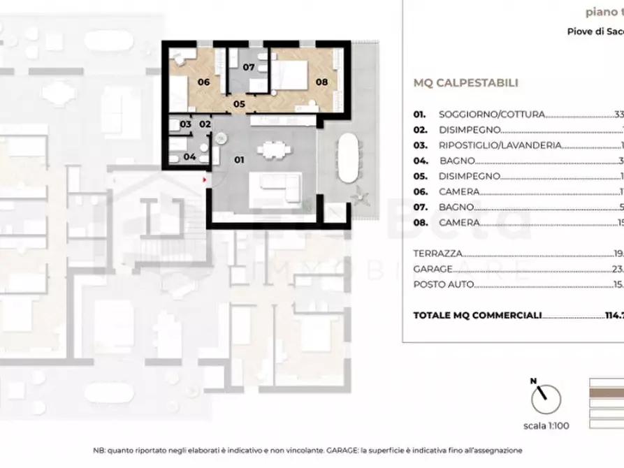 Immagine 16 di Appartamento in vendita  in Via Gabriele D'Annunzio a Piove Di Sacco