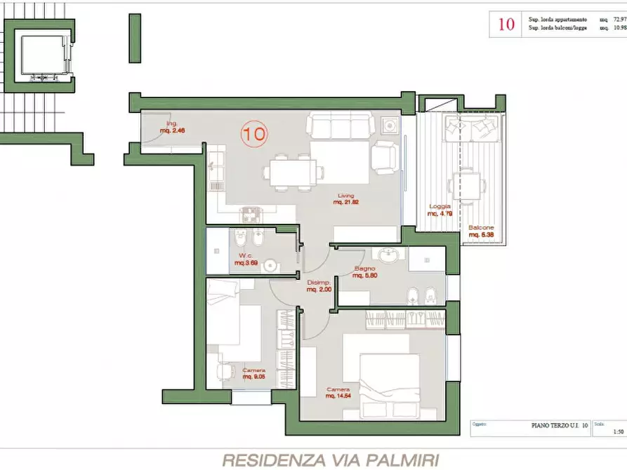 Immagine 9 di Attico in vendita  in Via Giovanni Palmiri a Rimini