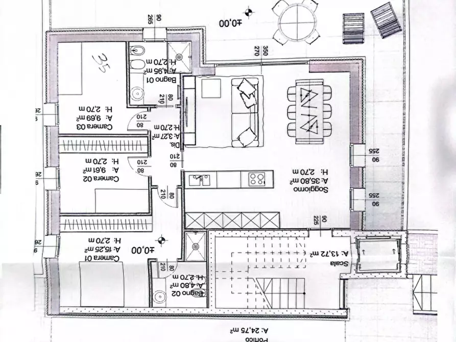 Immagine 3 di Appartamento in vendita  in via Piovegheto a Padova
