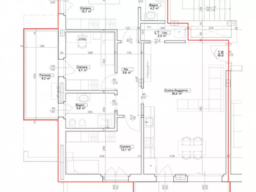 Immagine 9 di Appartamento in vendita  in Via Nascimben a Treviso