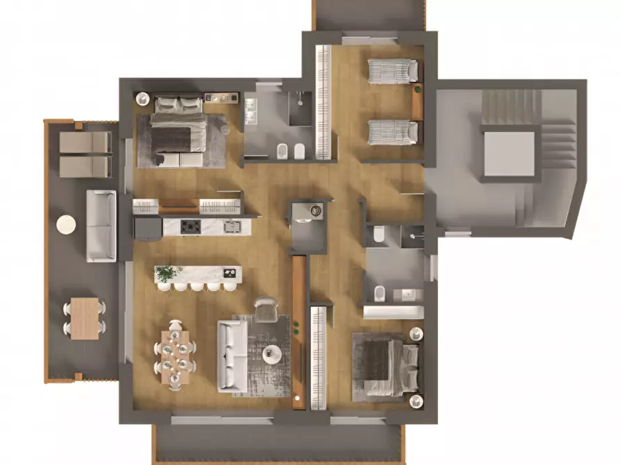 Immagine 3 di Appartamento in vendita  in Via Parèda - Strèda de Parèda 100 a Canazei