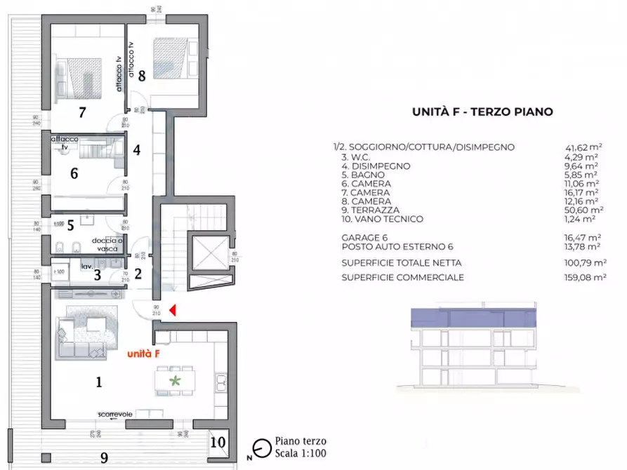 Immagine 8 di Attico in vendita  in Via Andrea Naccari a Padova