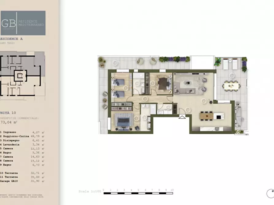 Immagine 1 di Attico in vendita  in Via Antonio Magarotto a Abano Terme