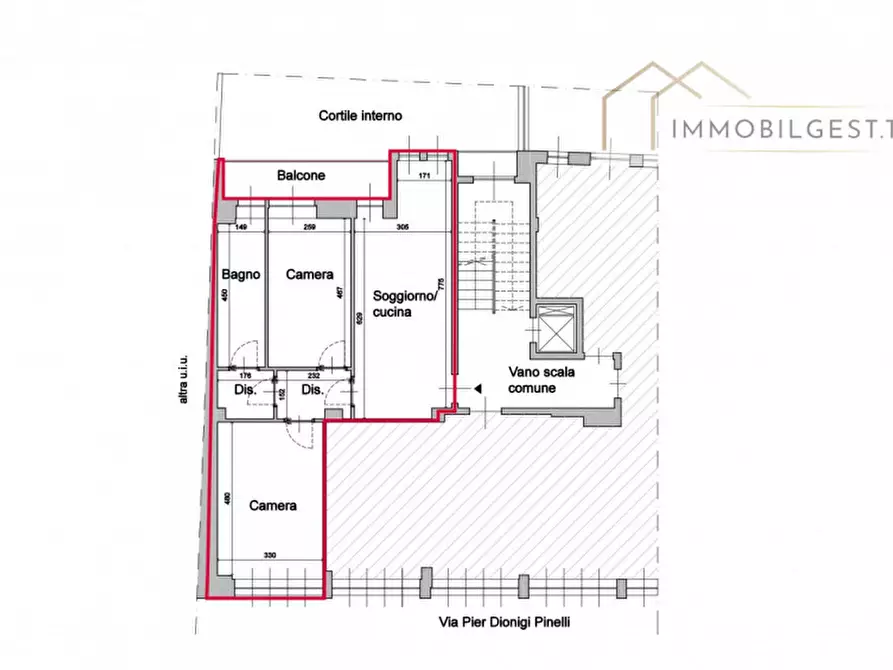 Immagine 5 di Appartamento in vendita  in Via Pierdionigi Pinelli a Torino