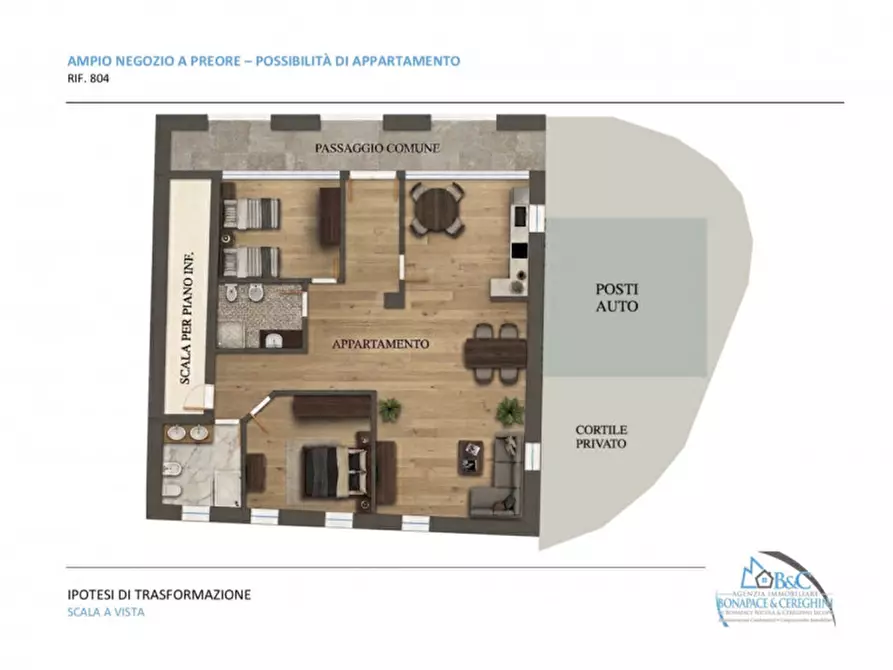 Immagine 2 di Appartamento in vendita  in Via Filippo Serafini a Tre Ville