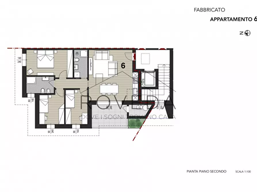 Immagine 4 di Attico in vendita  in Via Peschiere a Casier