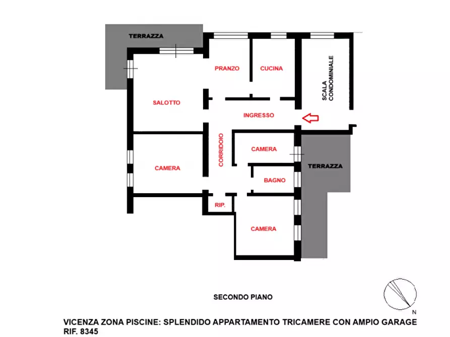 Immagine 26 di Appartamento in vendita  in Via Giuseppe Parini a Vicenza