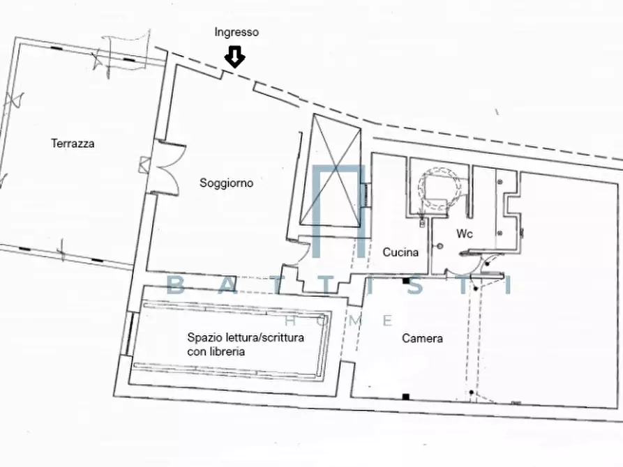 Immagine 28 di Attico in affitto  in Via del Pellegrino a Roma