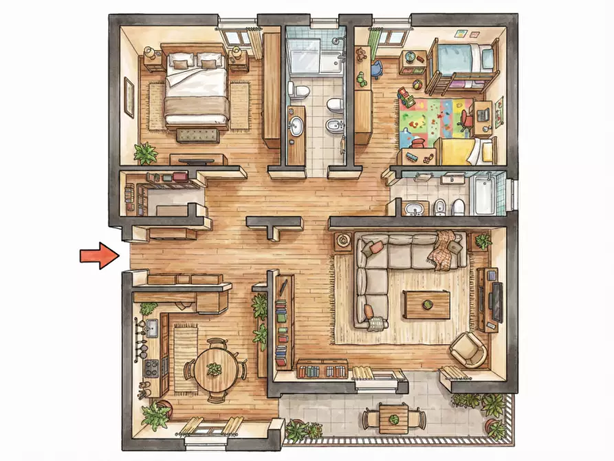 Immagine 2 di Appartamento in vendita  in Via Amendola a Minerbio