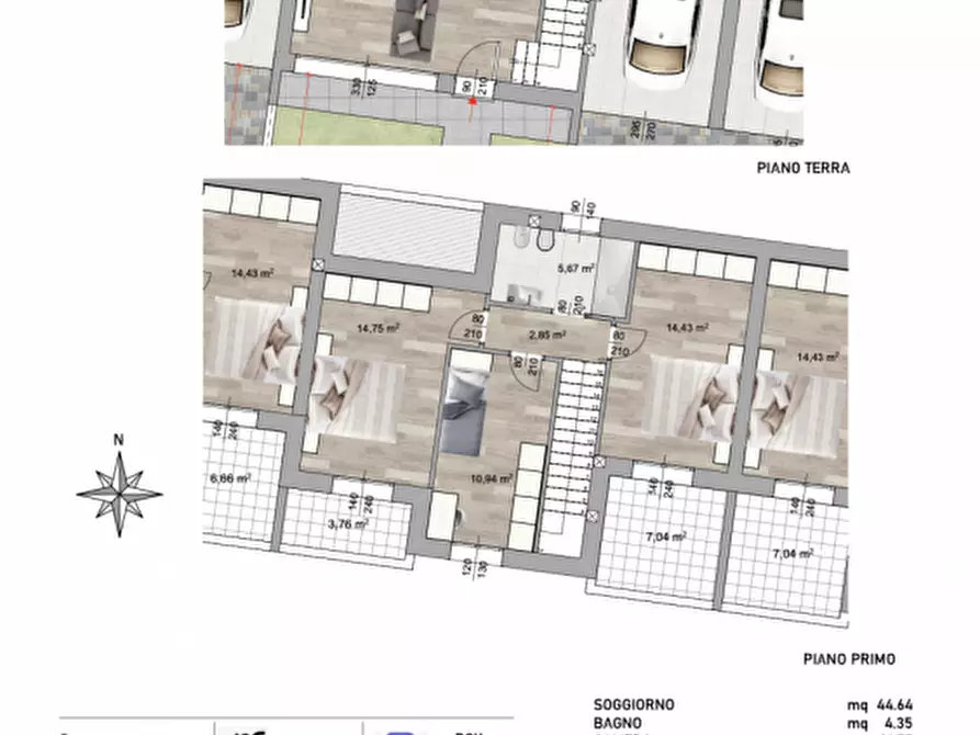 Immagine 15 di Casa quadrifamiliare in vendita  in Via Vittorio Emanuele II a Saonara