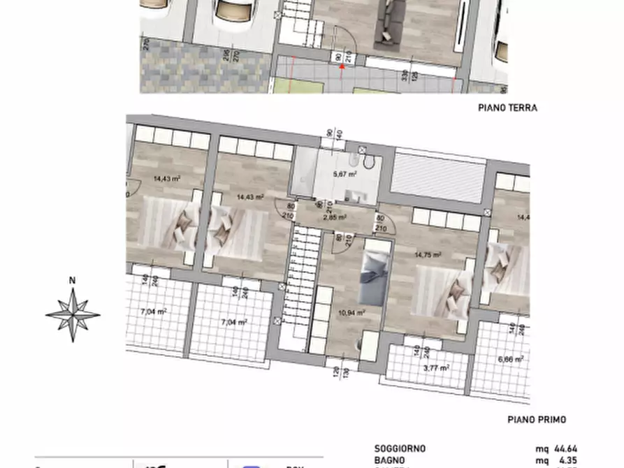 Immagine 17 di Casa quadrifamiliare in vendita  in Via Vittorio Emanuele II a Saonara