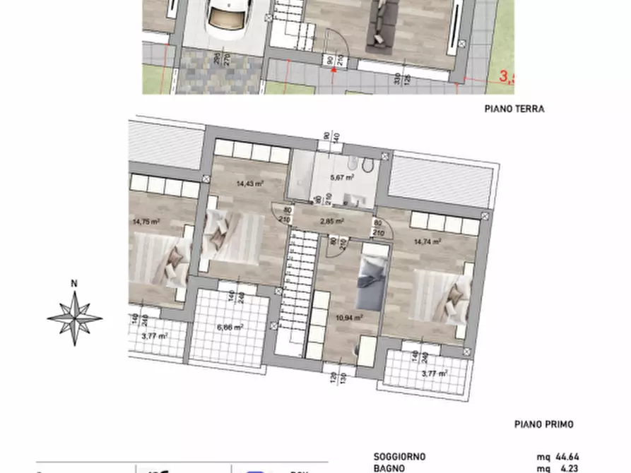 Immagine 20 di Casa quadrifamiliare in vendita  in Via Vittorio Emanuele II a Saonara