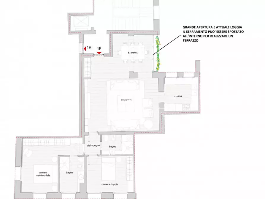 Immagine 17 di Appartamento in affitto  in Contra' Santa Corona a Vicenza