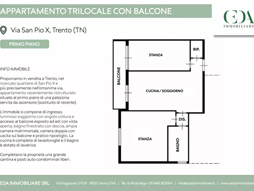 Immagine 24 di Appartamento in vendita  in Via San Pio X a Trento